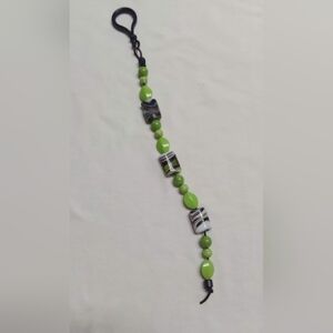 Green Beaded Keychain